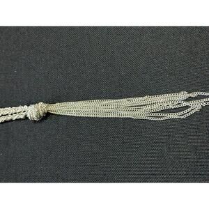 Silver Tone Multi-Strand Chain Necklace